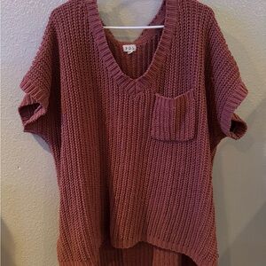 POL Women's V-Neck Sweater - Mauve